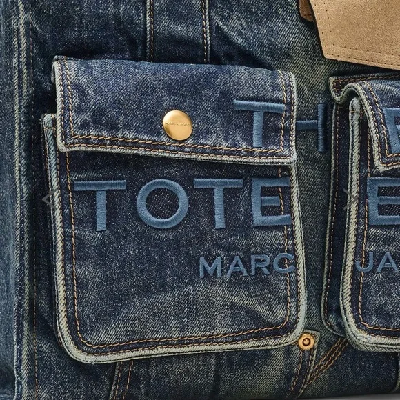 Marc Jacobs Suede Denim Medium Tote - Picture 4 of 10